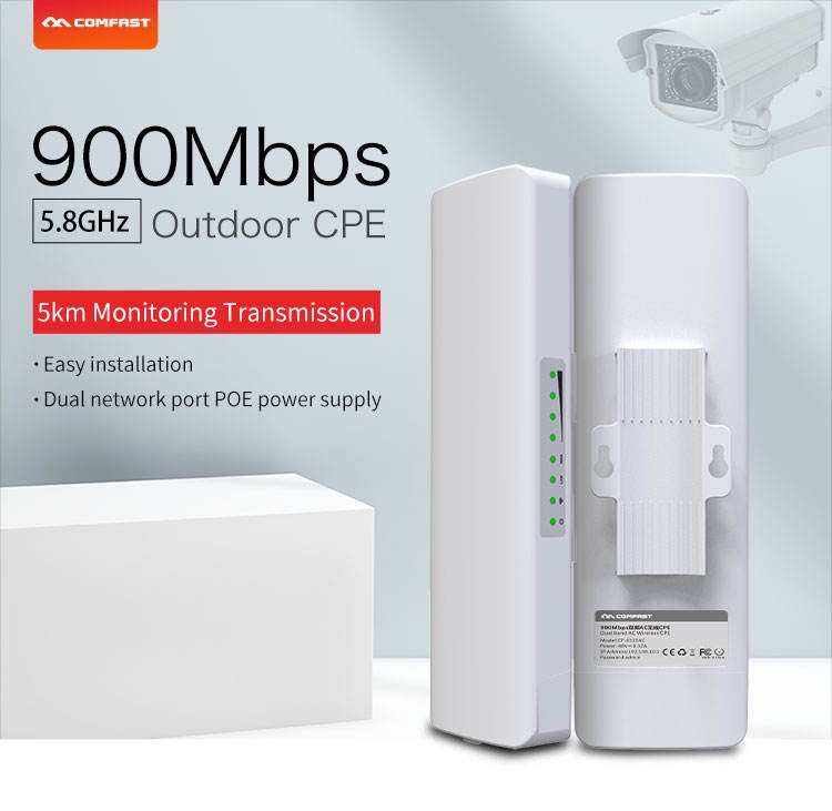 Comfast CF-E313AC Dual Band 900Mbps Outdoor WiFi CPE / Bridge / Access Point